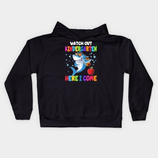 Watch Out Kindergarten Here I Come Dabbing Shark- Back To School Kids Hoodie